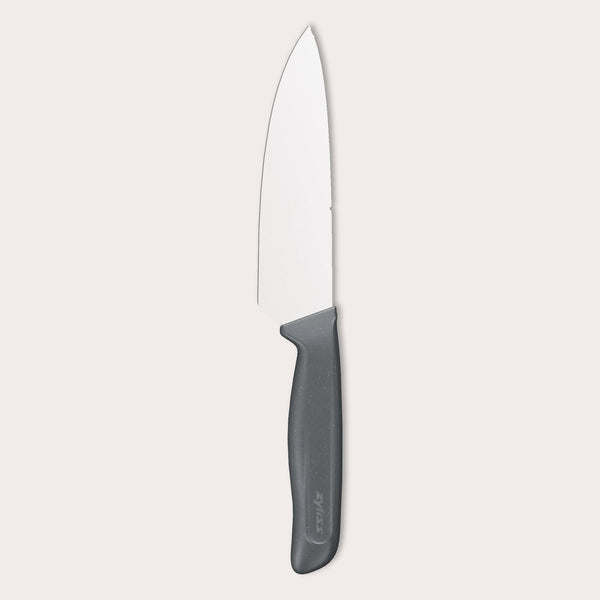 The Zyliss Chef Knife 15cm / 6 features a silver blade and a sustainable black ergonomic handle, displayed against a plain white background.